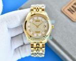 Swiss Replica Datejust Rolex Diamond Face All Gold Jubilee Watch 40mm